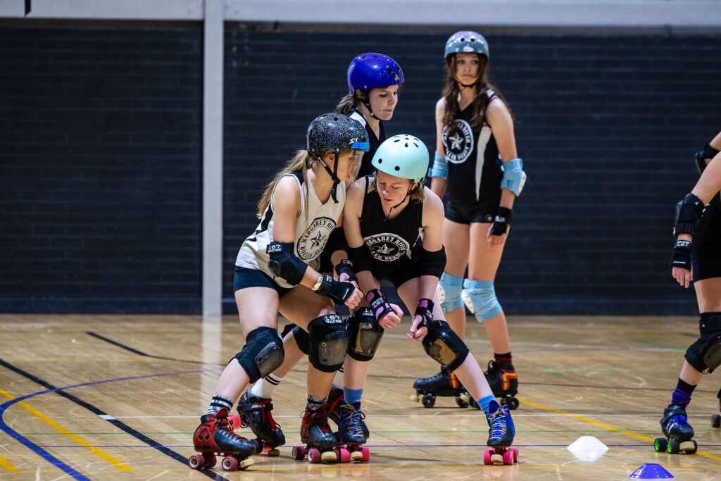 A roller derby game at Margaret River Recreation Centre