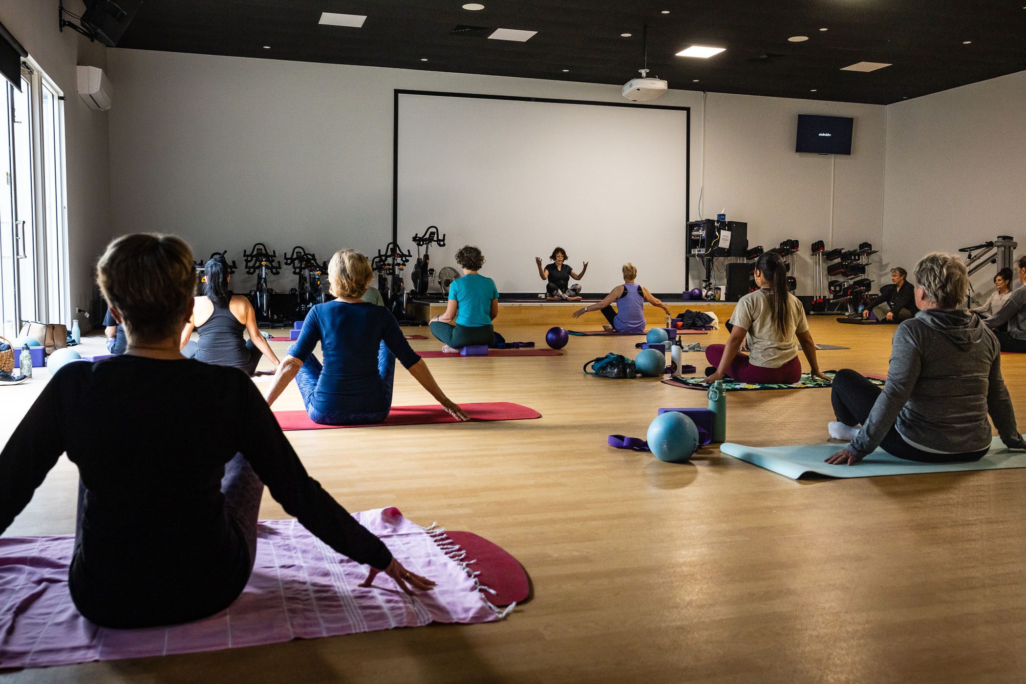 A yoga class at Margaret River Recreation Centre