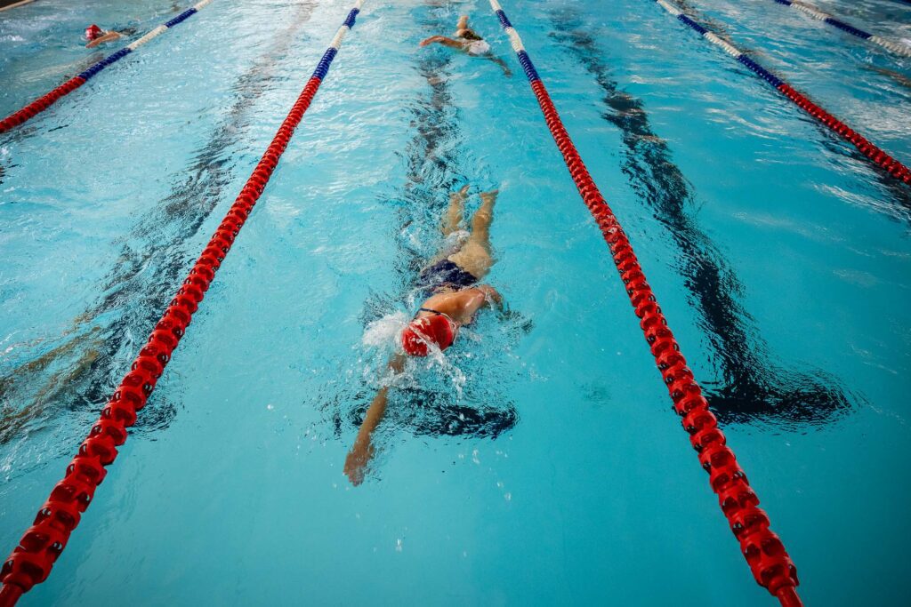 An adult taking part in a Margaret River Swim School class.