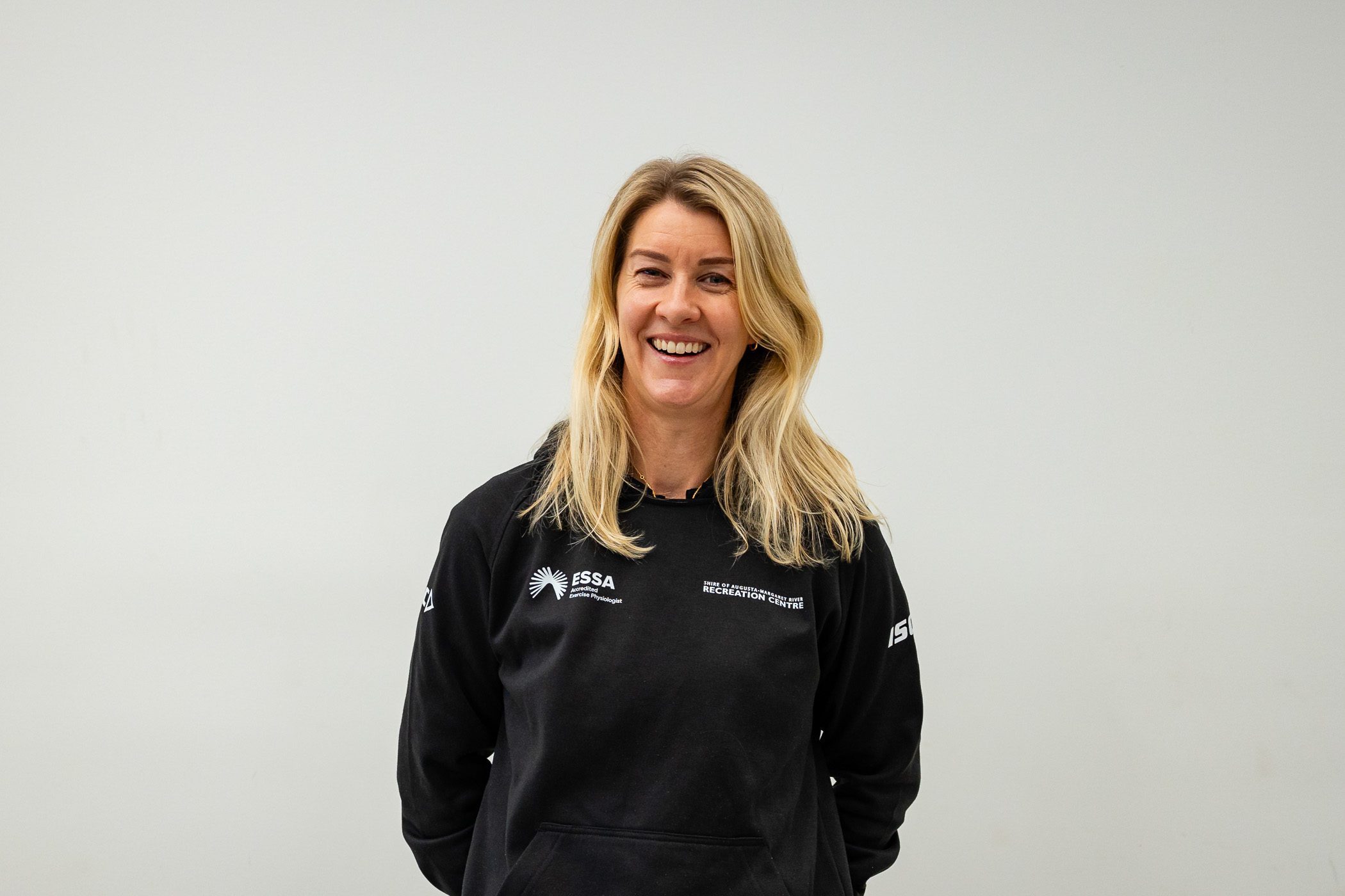 Amy, an exercise physiologist at Margaret River Recreation Centre.