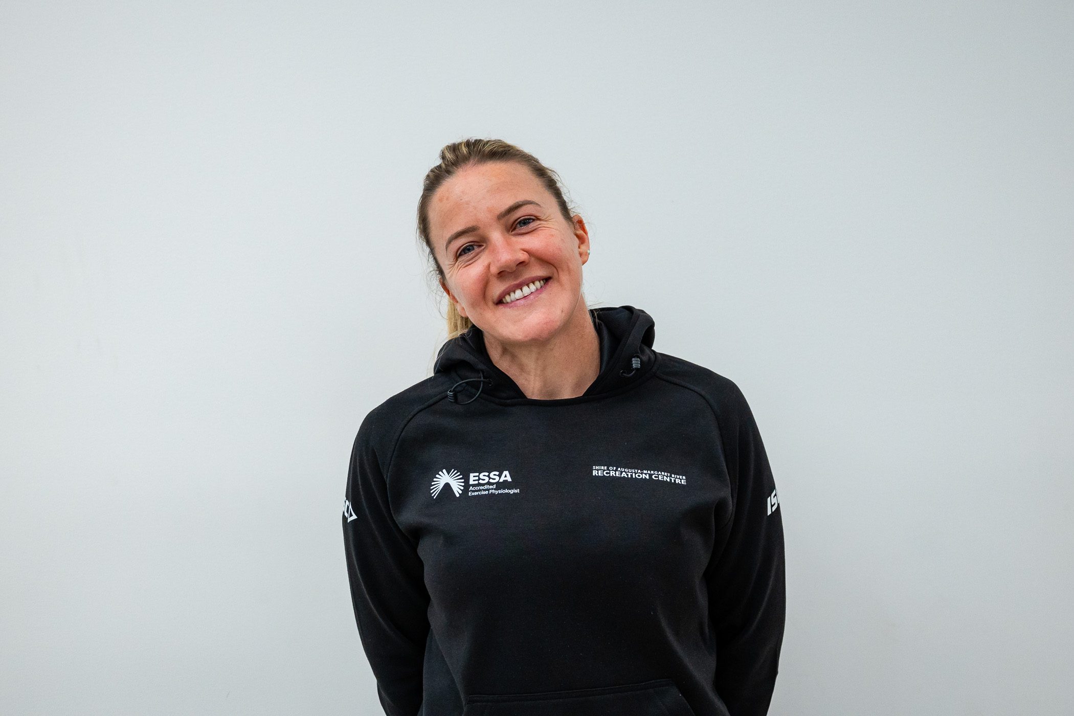 Bianca, a fitness officer at Margaret River Recreation Centre.