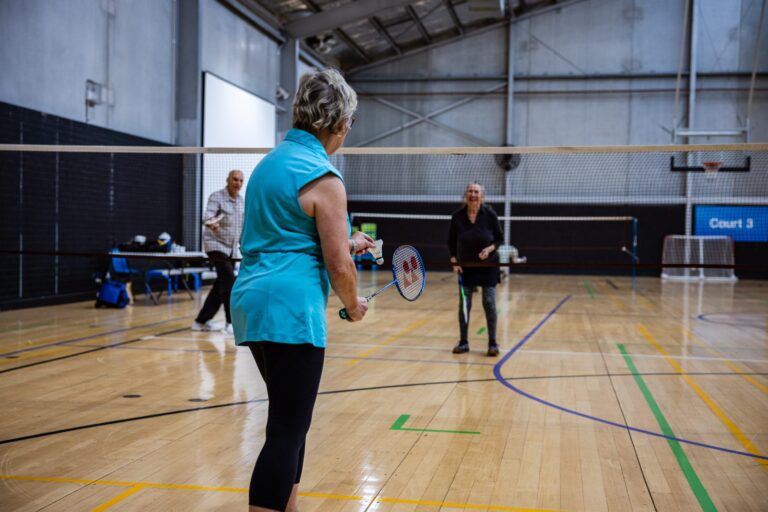 A badminton game at Margaret River Recreation Centre