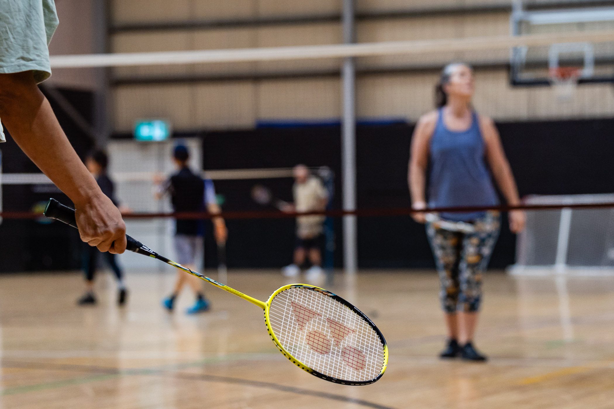 A badminton game at Margaret River Recreation Centre