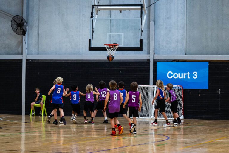 A basketball game at Margaret River Recreation Centre