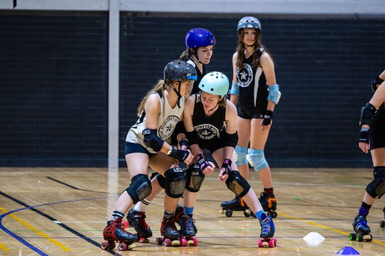 A roller derby game at Margaret River Recreation Centre