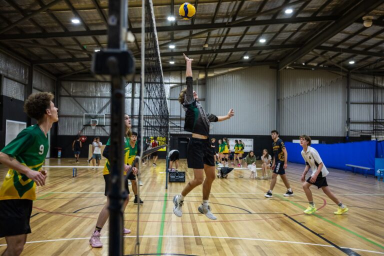 A volleyball game at Margaret River Recreation Centre