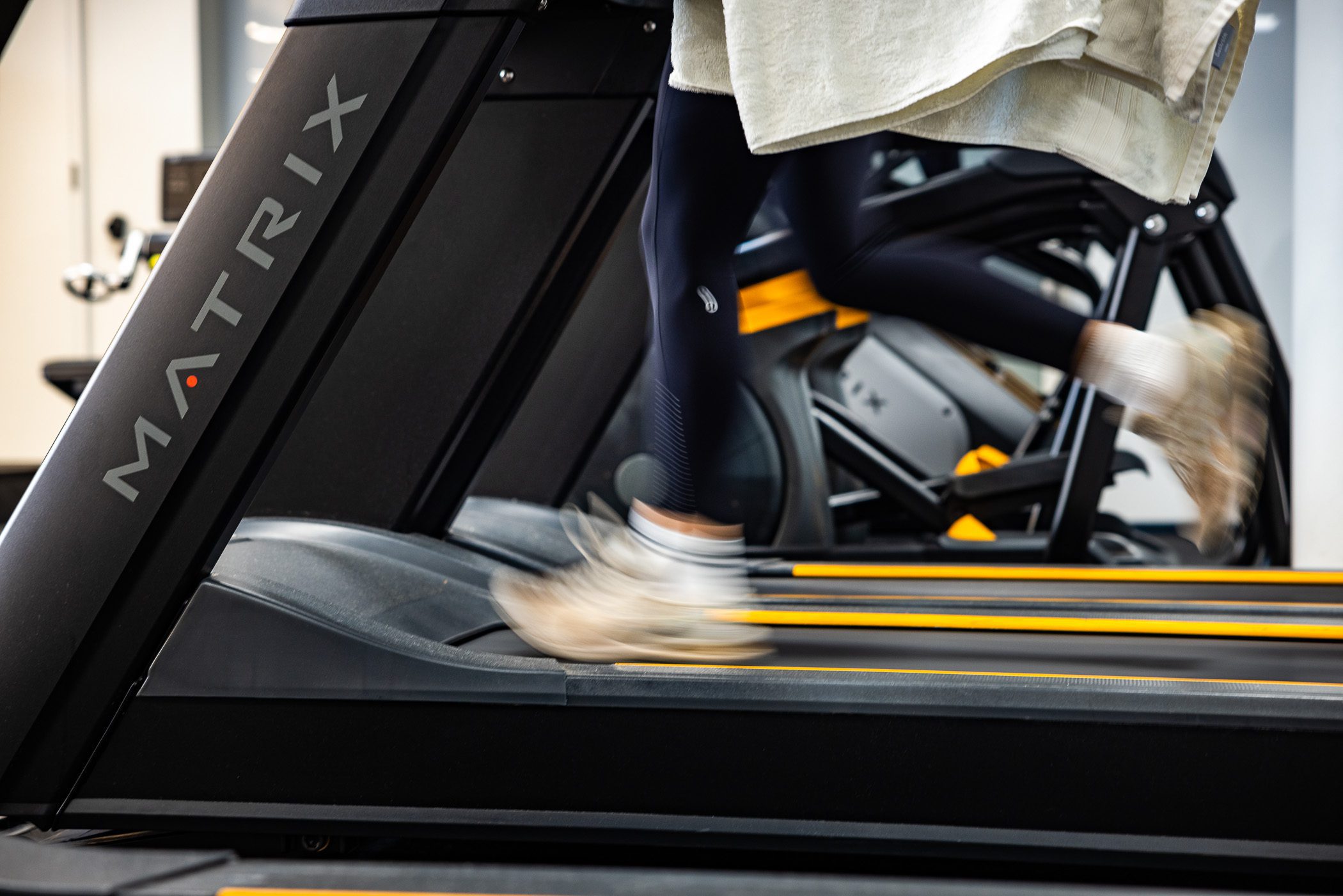 A person on a running machine at Margaret River Recreation Centre.