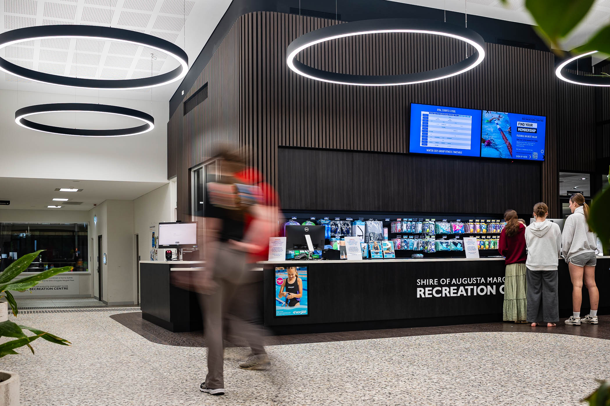 The front counter at Margaret River Recreation Centre